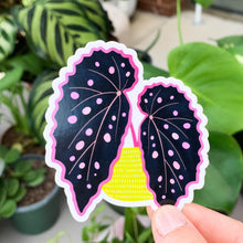 Load image into Gallery viewer, Pink Spotted Begonia Sticker