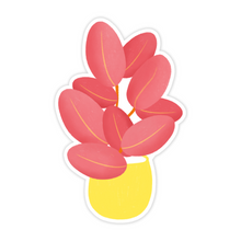 Load image into Gallery viewer, Pink Rubber Tree Plant Sticker