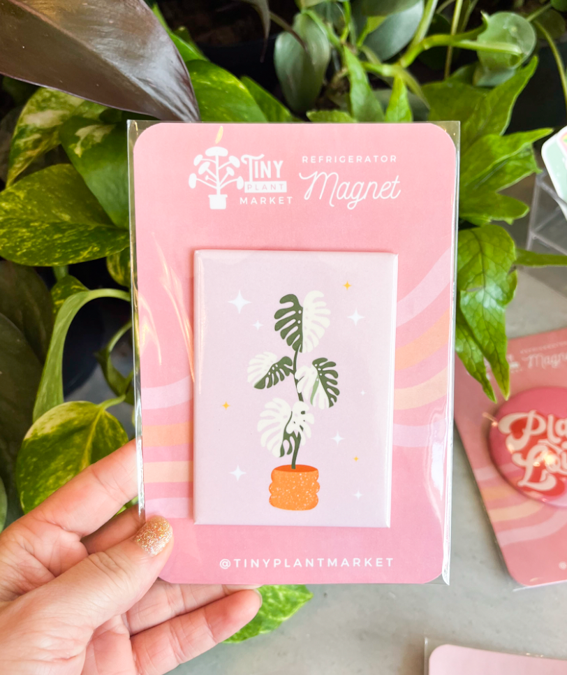 Monstera Albo Plant Refrigerator Magnet – Tiny Plant Market