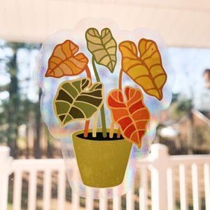 Alocasia Sun Catcher Sticker