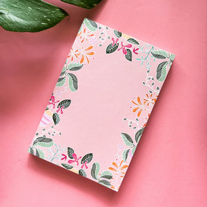 Pink Floral Plant Notepad