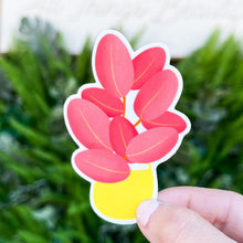 Load image into Gallery viewer, Pink Rubber Tree Plant Sticker
