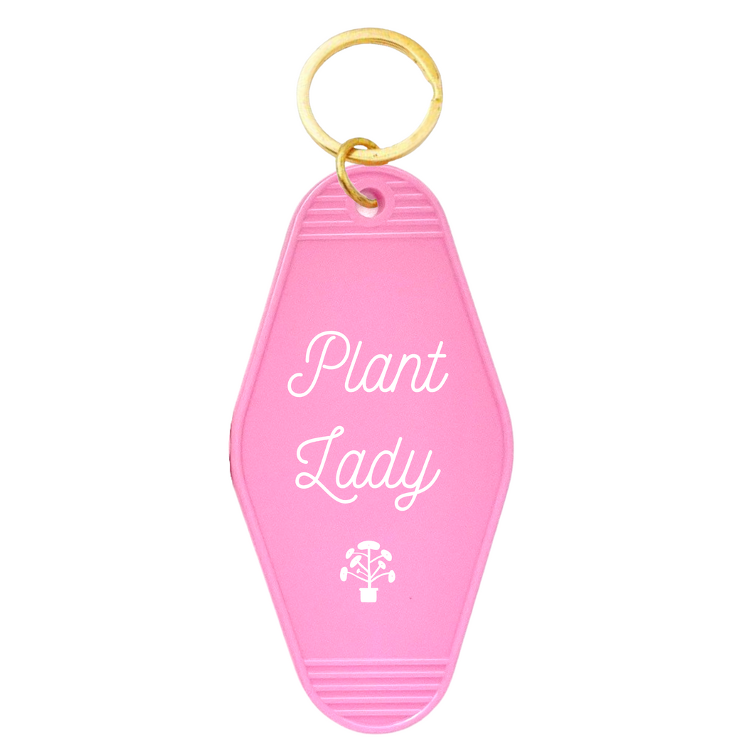 Plant Lady Pink Motel Keychain