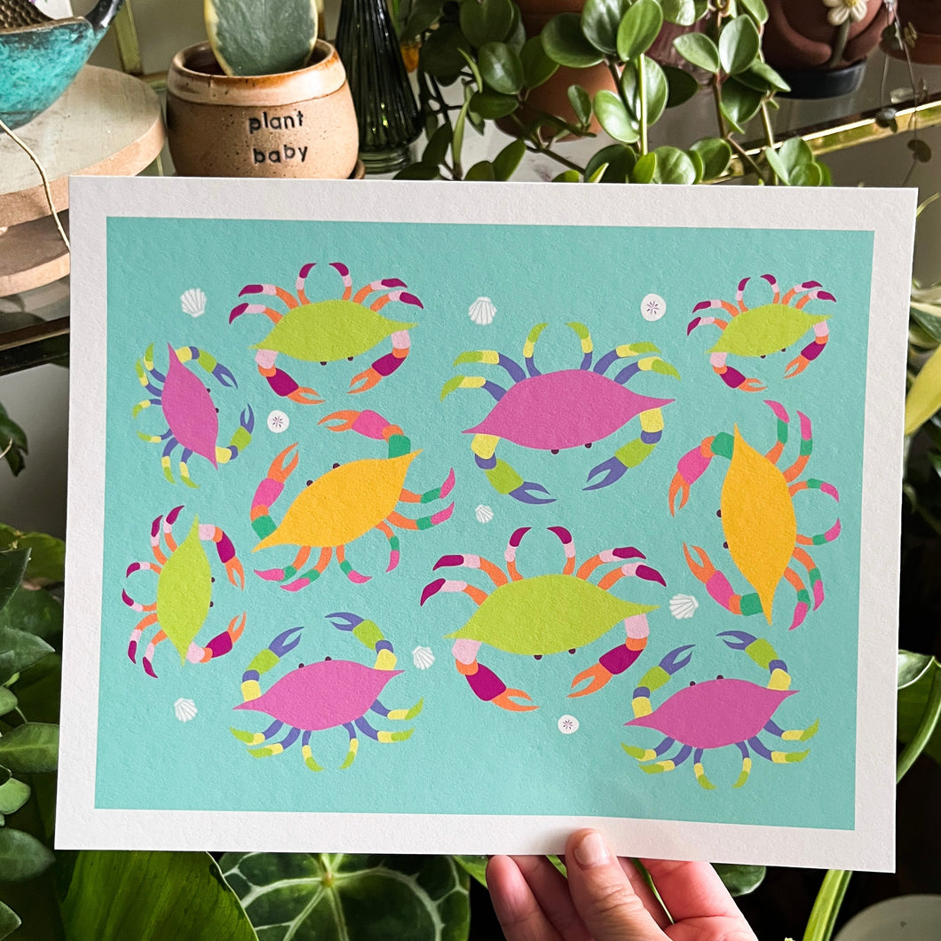 Colorful Crabs Art Print