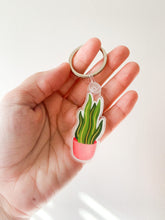 Load image into Gallery viewer, Snake Plant Acrylic Keychain
